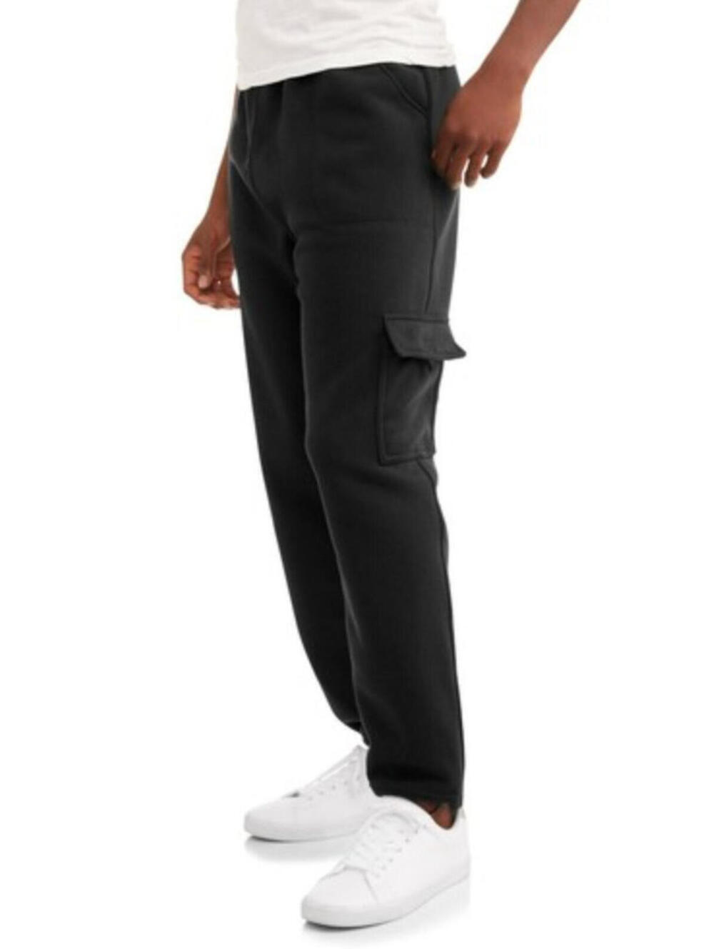 (C179) Mitre Men's Jogger Sweatpants Size Medium Charcoal Heather Cargo Style